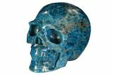 Polished, Bright Blue Apatite Skull #108198-2